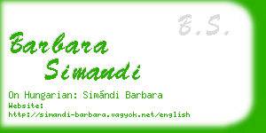 barbara simandi business card