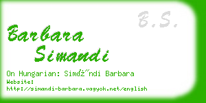 barbara simandi business card